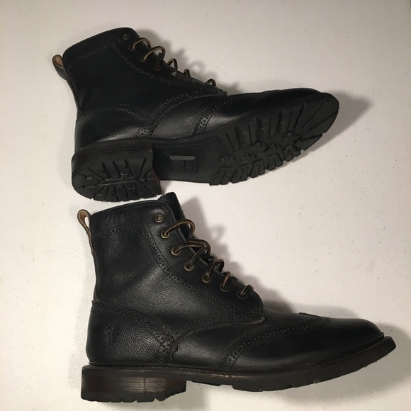 Frye Boots Black Mens Size 8.5D - Picture 8 of 14